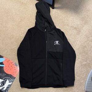 Boys Champion Black Full-Zip Hoodie
